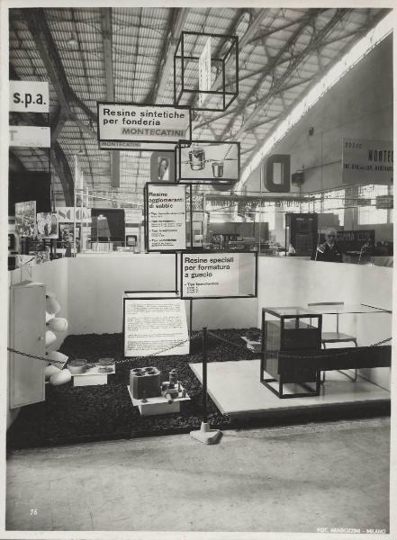 Milano - Fiera campionaria del 1955 - Stand resine sintetiche per fonderia Montecatini