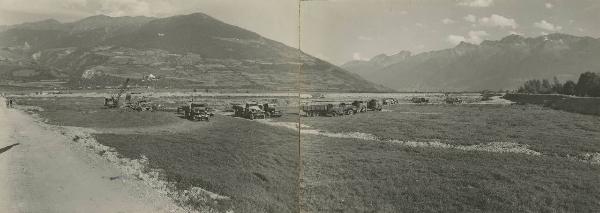 Curon Venosta - Impianto idroelettrico - Laghi di Resia - Cantiere - Costruzione diga di San Valentino - Panoramica