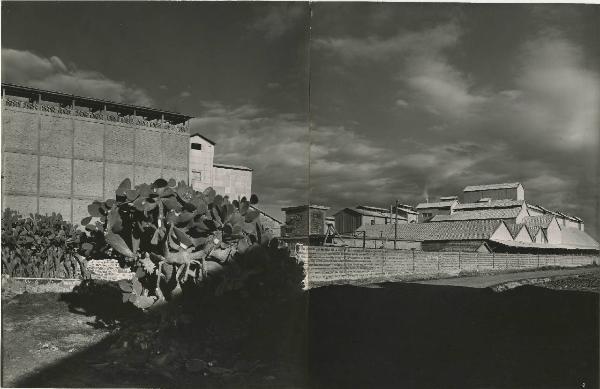 Catania - Stazione Bicocca - Prodotti chimici per l'agricoltura - Stabilimento perfosfato - Impianto acido solforico e superfosfato - Veduta