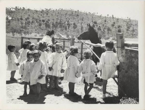 La Pesta - Asilo d'infanzia - Bambini - Passeggiata - Asino