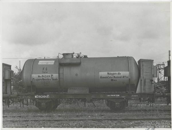 Trasporti ferroviari - Acna (Azienda colori nazionali affini) - Ferrocisterna Mbe 943.414 P - Trasporto benzolo e toluolo