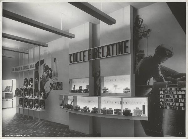 Milano - Fiera campionaria del 1938 - Padiglione Montecatini - Esposizione colle e gelatine