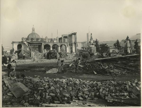 Milano - Fiera campionaria del 1947 - Padiglione Montecatini - Lavori di ricostruzione postbellica