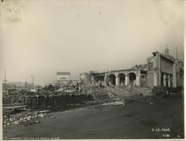 Milano - Fiera campionaria del 1947 - Padiglione Montecatini - Lavori di ricostruzione postbellica