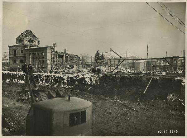 Milano - Fiera campionaria del 1947 - Padiglione Montecatini - Lavori di ricostruzione postbellica