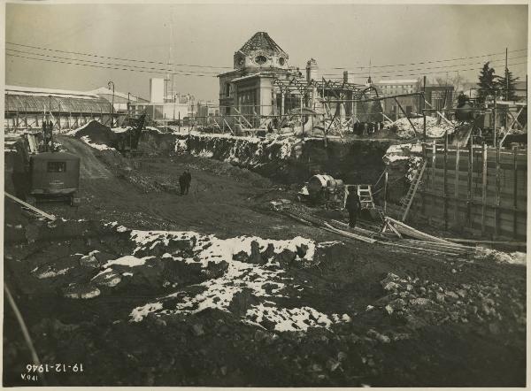 Milano - Fiera campionaria del 1947 - Padiglione Montecatini - Lavori di ricostruzione postbellica