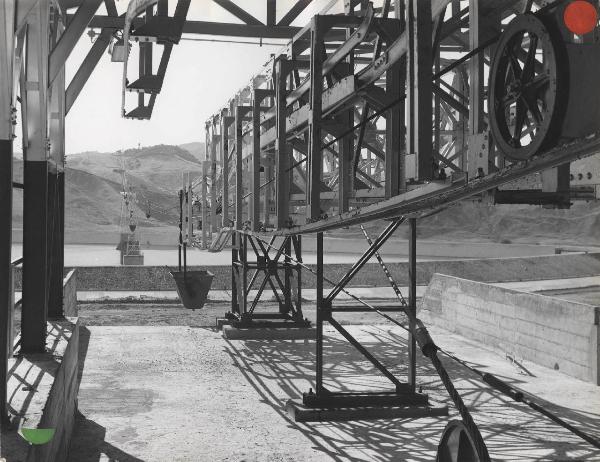 Campofranco - Linea teleferica di trasporto minerali potassici - Stazione terminale