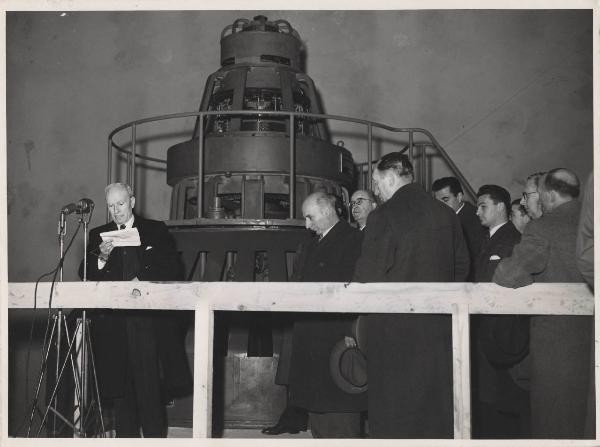 Villa di Chiavenna - Impianto idroelettrico del Mera - I salto - Cerimonia d'inaugurazione - Piero Ferrerio