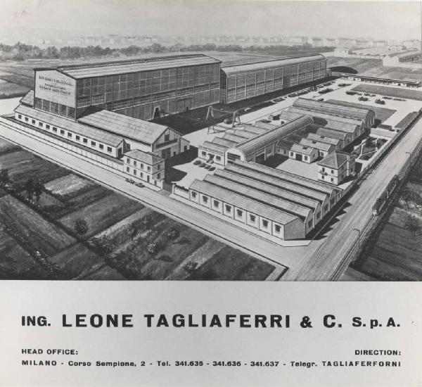 Riproduzione - Veduta dello stabilimento Tagliaferri & C.