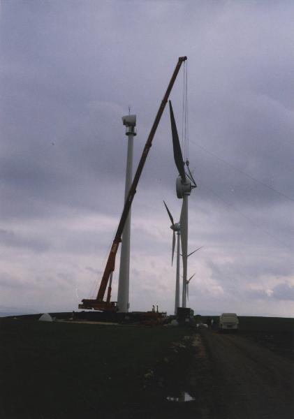 San Giorgio La Molara - Impianto eolico di Polero - Turbine eoliche - Gru