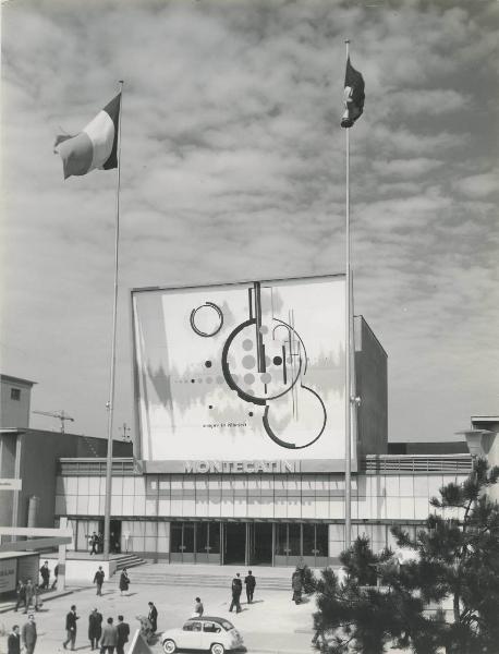 Milano - Fiera campionaria del 1960 - Padiglione Montecatini - Veduta esterna