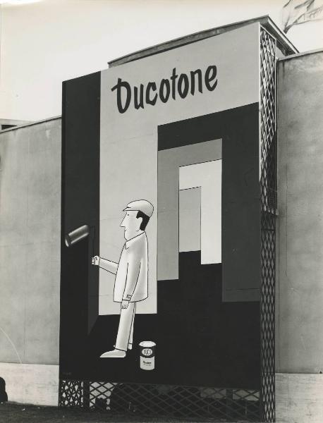 Milano - Fiera campionaria del 1960 - Padiglione Montecatini - Pannello pubblicitario Ducotone