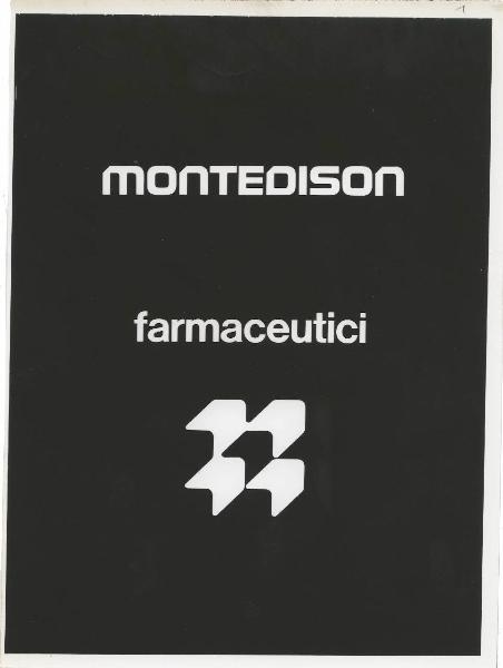 Milano - Fiera campionaria del 1973 - Padiglione Montedison - Riproduzione di pannello espositivo - Farmaceutici - Logo Montedison