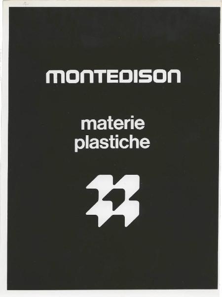 Milano - Fiera campionaria del 1973 - Padiglione Montedison - Riproduzione di pannello espositivo - Materie plastiche - Logo Montedison