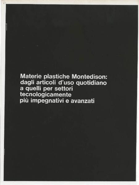 Milano - Fiera campionaria del 1973 - Padiglione Montedison - Riproduzione di pannello espositivo - Materie plastiche