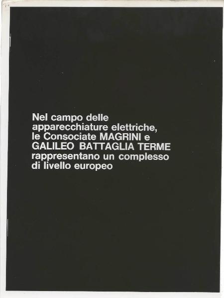 Milano - Fiera campionaria del 1973 - Padiglione Montedison - Riproduzione di pannello espositivo - Elettromeccanica meccanica elettronica