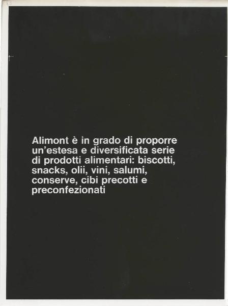 Milano - Fiera campionaria del 1973 - Padiglione Montedison - Riproduzione di pannello espositivo - Alimentari - Alimont