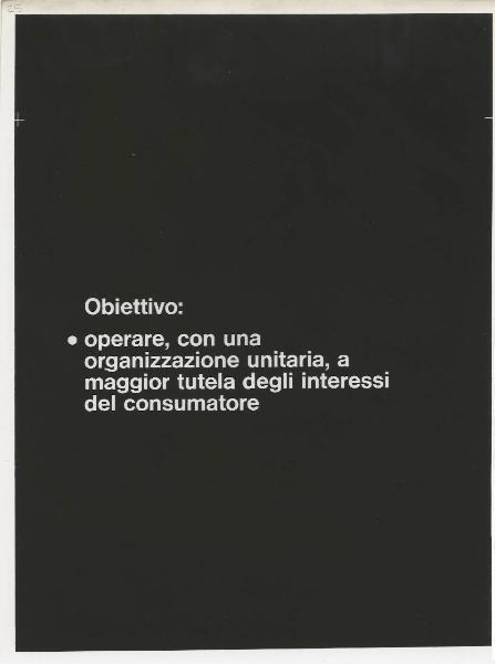 Milano - Fiera campionaria del 1973 - Padiglione Montedison - Riproduzione di pannello espositivo - Alimentari - Obiettivo