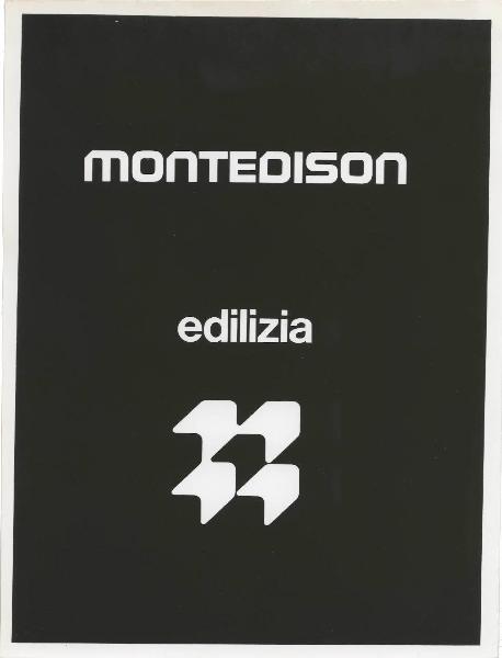 Milano - Fiera campionaria del 1973 - Padiglione Montedison - Riproduzione di pannello espositivo - Edilizia - Logo Montedison