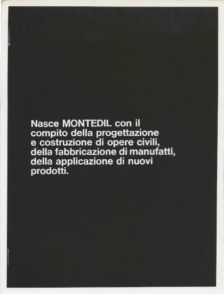 Milano - Fiera campionaria del 1973 - Padiglione Montedison - Riproduzione di pannello espositivo - Edilizia - Montedil