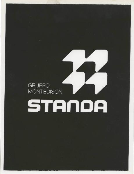 Milano - Fiera campionaria del 1973 - Padiglione Montedison - Riproduzione di pannello espositivo - Gruppo Montedison Standa - Logo Montedison
