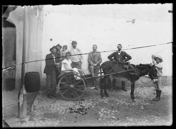 Gruppo con cavallo e carro