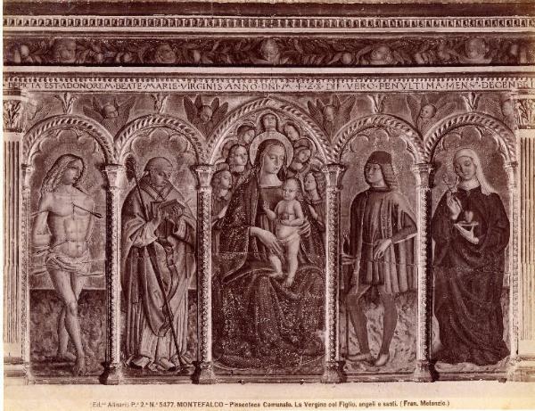 Dipinto - Madonna col Bambino e Santi - Francesco Melanzio - Montefalco (PG) - Pinacoteca Comunale