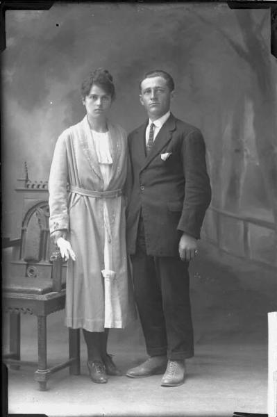 Ritratto di coppia - Angelo Sarogni con signora
