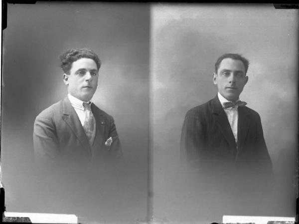 Uomo - ritratto - mezzo busto [committenza Bruno Luigi - Codevilla] [a destra]
Uomo - ritratto - mezzo busto [committenza Ferrari Giulio - Borgoratto Mormorolo] [a sinistra]