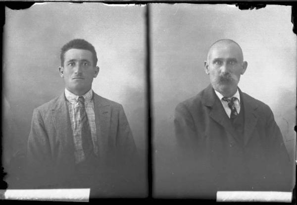Uomo - ritratto - mezzo busto [committenza Bobbio Lorenzo - Pontecurone] [a destra]
Uomo - ritratto - mezzo busto [committenza Castellano Giovanni - Pontecurone] [a sinistra]