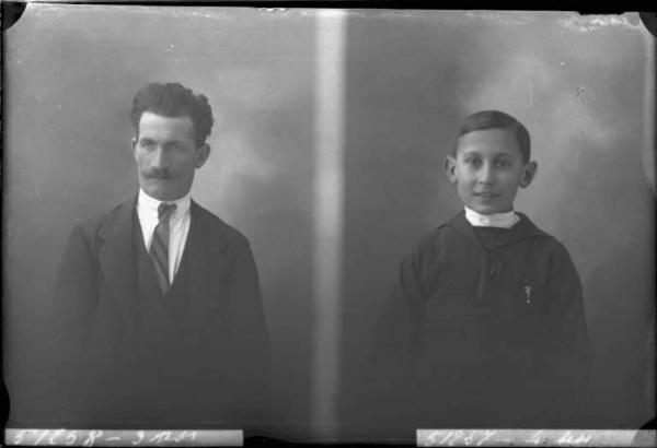 Bambino - ritratto - mezzo busto [committenza Sisti Luigi - Voghera] [a destra]
Uomo - ritratto - mezzo busto [committenza Ravetta cesare - Campoferro] [a sinistra]