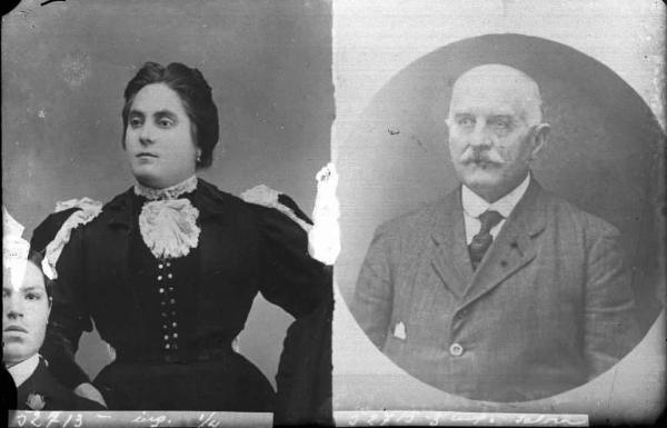 Uomo - ritratto - mezzo busto [committenza Goggi Luigina - Campoferro] [a destra]
Donna - ritratto - mezzo busto [committenza Defilippi Rosita - Voghera] [a sinistra]