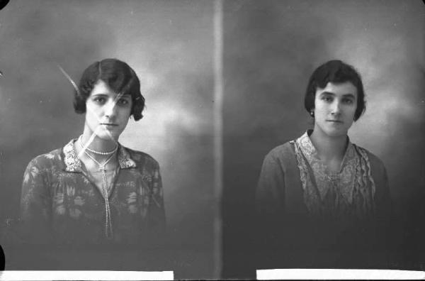 Donna - ritratto - fototessera [committenza Beccaria Dante - Corana] [a destra]
Donna - ritratto - fototessera [committenza Fiumana Giuseppina - Voghera] [a sinistra]