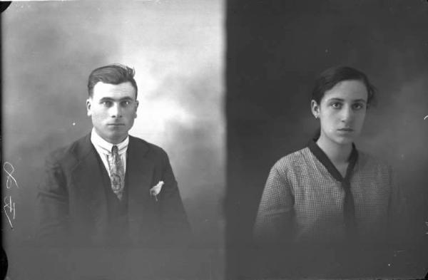 Donna - ritratto - fototessera [committenza Grandi Rina - Voghera] [a destra]
Uomo - ritratto - fototessera [committenza Redaelli Mario - Cervesina] [a sinistra]