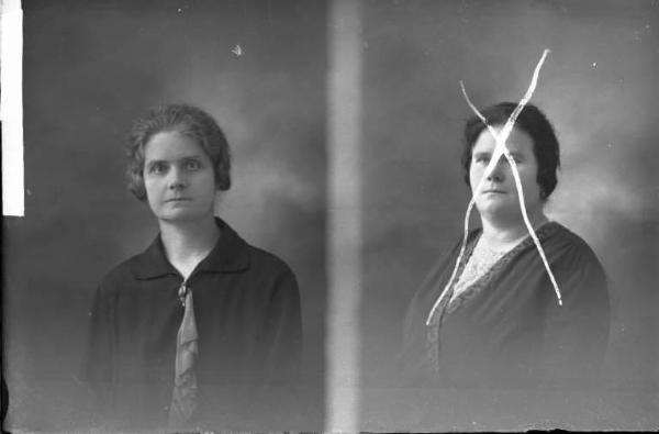 Donna - ritratto - fototessera [committenza Arona Teresa - Voghera] [a destra]
Donna - ritratto - fototessera [committenza Ravetta Ida - Voghera] [a sinistra]