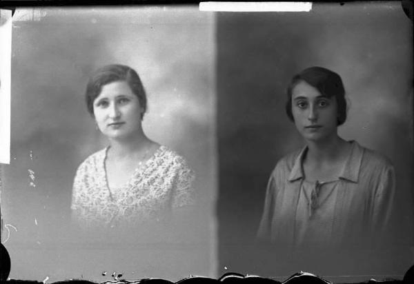 Donna - ritratto - fototessera [committenza Zelaschi Maria - Rivanazzano] [a destra]
Donna - ritratto - fototessera [committenza Montagna Mafalda - Campoferro] [a sinistra]