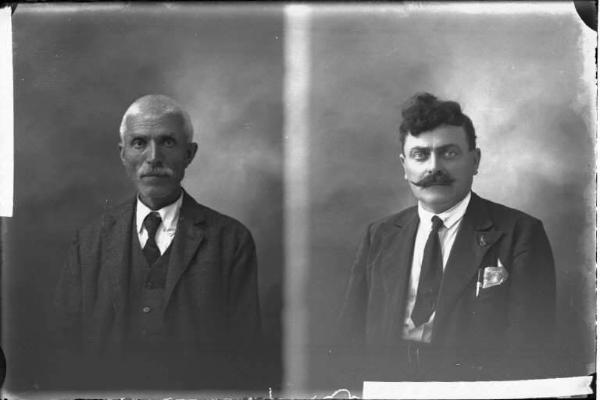 Uomo - ritratto - fototessera [committenza Romano Camillo - Voghera] [a destra]
Uomo - ritratto - fototessera [committenza Moroni Romolo - Torrazza Coste] [a sinistra]