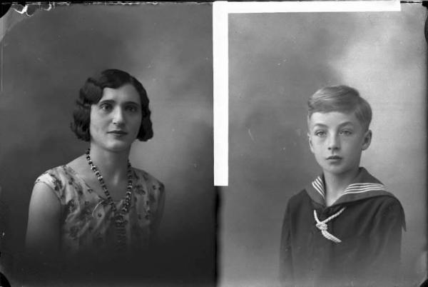 Bambino - ritratto - fototessera [committenza Albizzi Soscino - Voghera] [a destra]
Donna - ritratto - fototessera [committenza Resta Gina - Voghera] [a sinistra]