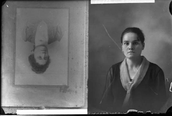 Donna - ritratto - fototessera [committenza Cevini Erminia - Voghera] [a destra]
Donna - ritratto - fototessera [committenza Zelaschi Bice - Rivanazzano, Casa del Conte] [a sinistra]