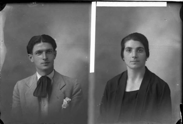 Donna - ritratto - fototessera [committenza Sozzani Pasqualina - Rivanazzano] [a destra]
Uomo - ritratto - fototessera [committenza Corti Geom. Giovanni - Gerola] [a sinistra]
