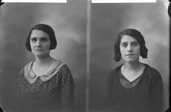 Donna - ritratto - fototessera [committenza Sacchi Angela e Nina - Rivanazzano] [a destra]
Donna - ritratto - fototessera [committenza Sacchi Angela e Nina - Rivanazzano] [a sinistra]