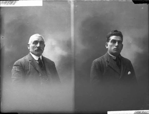 Uomo - ritratto - fototessera [committenza Mazzarelli Timoteo - Rivanazzano] [a destra]
Uomo - ritratto - fototessera [committenza Landini Cesare - Lungavilla] [a sinistra]