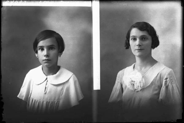 Donna - ritratto - fototessera [committenza Armani Giuseppina - Voghera] [a destra]
Bambina - ritratto - fototessera [committenza Moro Cristoforo - Voghera] [a sinistra]