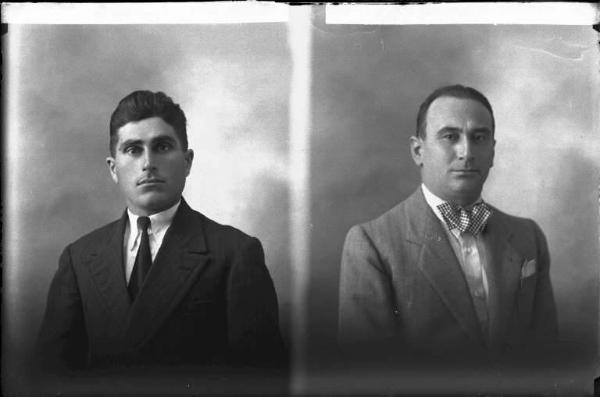 Uomo - ritratto - fototessera [committenza Destefanis Igino - Voghera] [a destra]
Uomo - ritratto - fototessera [committenza Riccardi Attilio - S. Gaudenzio] [a sinistra]