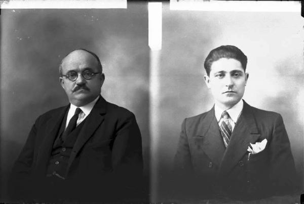 Uomo - ritratto - fototessera [committenza Gatti Giuseppe - Voghera] [a destra]
Uomo - ritratto - fototessera [committenza Panzero Demetrio - S. Gaudenzio] [a sinistra]