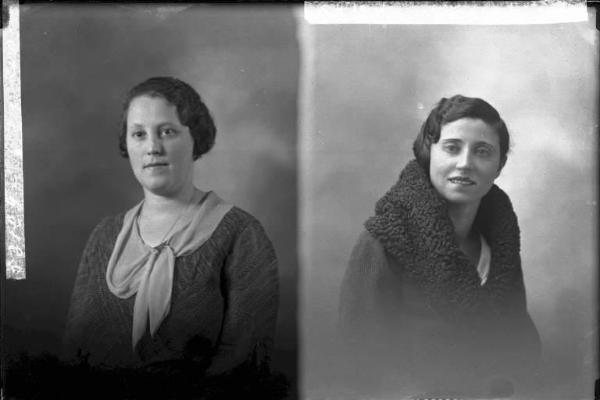 Donna - ritratto - fototessera [committenza Sottotetti Maria - Castelnuovo] [a destra]
Donna - ritratto - fototessera [committenza Torti Maddalena - Voghera] [a sinistra]