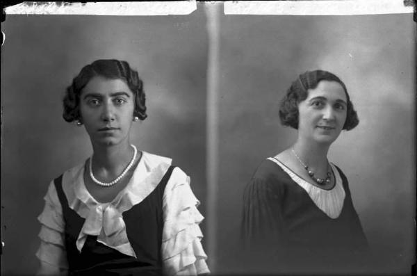 Donna - ritratto - fototessera [committenza Goggi Maria - Cervesina] [a destra]
Donna - ritratto - fototessera [committenza Cellerino Amelia e Maria - Voghera] [a sinistra]