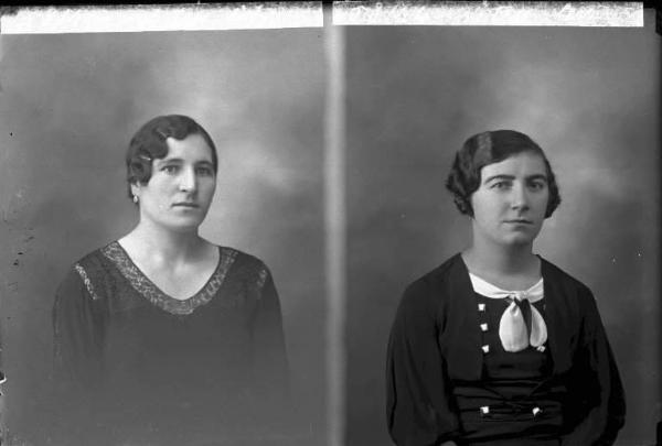 Donna - ritratto - fototessera [committenza Cellerino Amelia o Maria - Voghera] [a destra]
Donna - ritratto - fototessera [committenza Gatti Ida - Cervesina] [a sinistra]