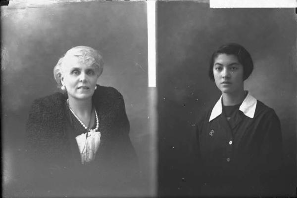 Donna - ritratto - fototessera [committenza Castagna Albertina - Oriolo] [a destra]
Donna - ritratto - fototessera [committenza Palli Clotilde - Voghera] [a sinistra]