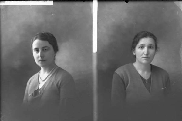 Donna - ritratto - fototessera [committenza Secondi Giuseppina - Voghera] [a destra]
Donna - ritratto - fototessera [committenza Mascaretti Maria - Voghera] [a sinistra]